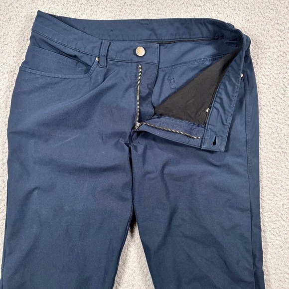 Lululemon ABC Pant Slim Men's 30L Navy Classic Comfort Stretch Casual Workwear - Picture 4 of 13